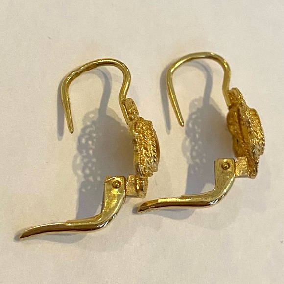 14kt Italian Filigree Earrings - Picture 6 of 6